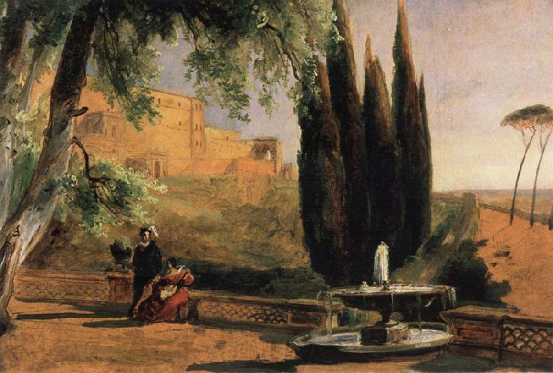 Carl Blechen Park Terrace at Villa d-Este Germany oil painting art